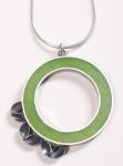FL large circle resin pendant-apple green