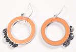Detail FL large circle resin earrings-orange