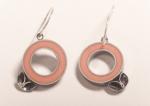 FL small circle resin earrings-Guava