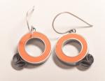 FL small circle resin earrings-orange