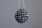 Enamel black pendant