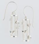 Cage silver earrings
