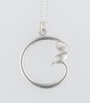 Small spiral silver necklace