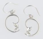 Sprial silver wire earrings