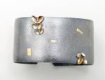 Folded leaf gold leaf bangle 1