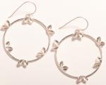 FL large circle silver earrings