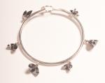 FL Silver wire dangle Bangle