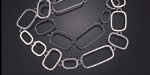 HL meulti-rectangle necklace w/ one gold link